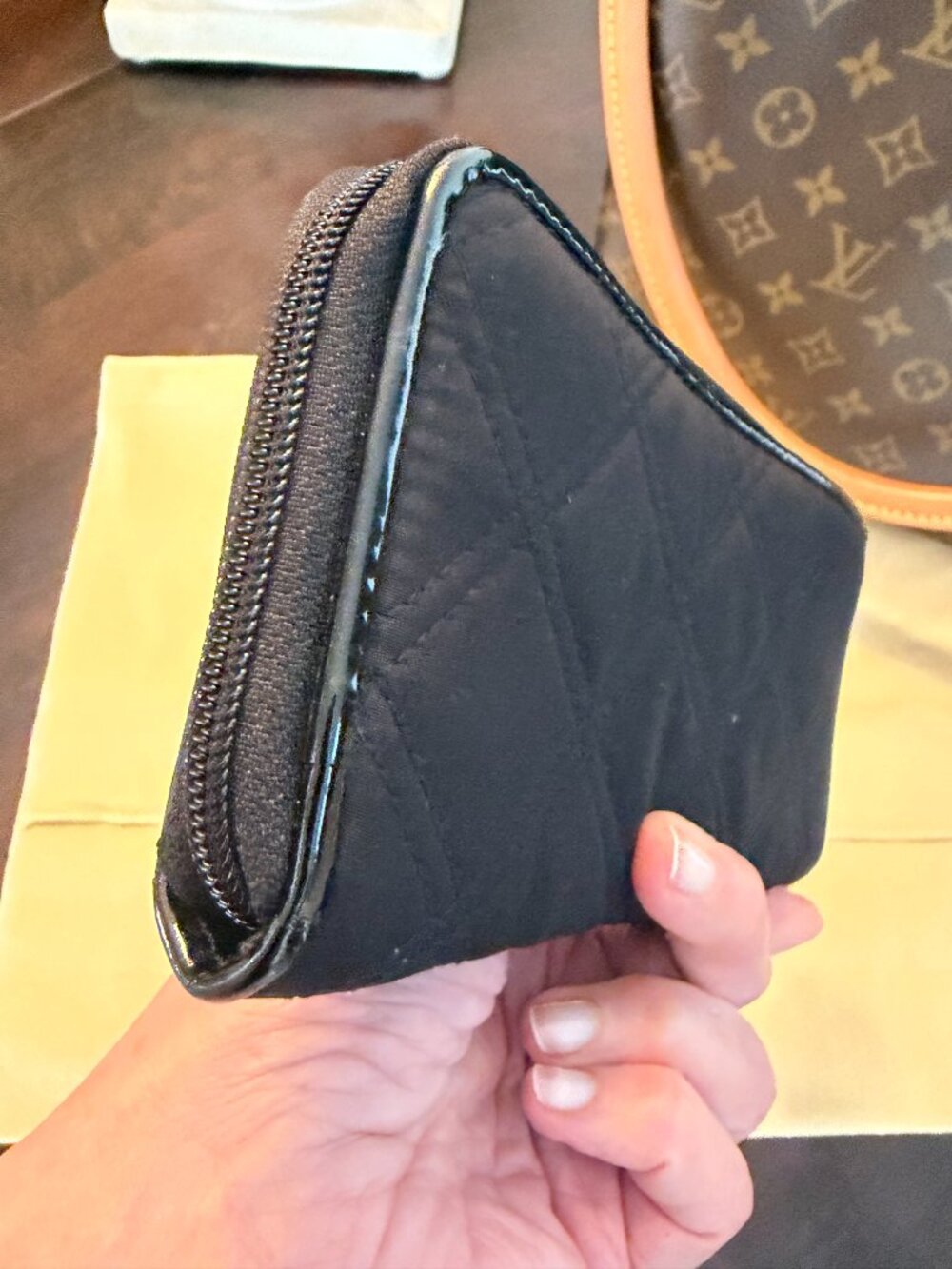 Authentic Harrods London Black Quilted Wallet - Brand New Without Tags - Picture 7 of 9